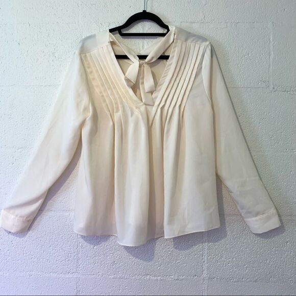 Anthropologie The Korner Tie Front Blouse - Picture 1 of 6